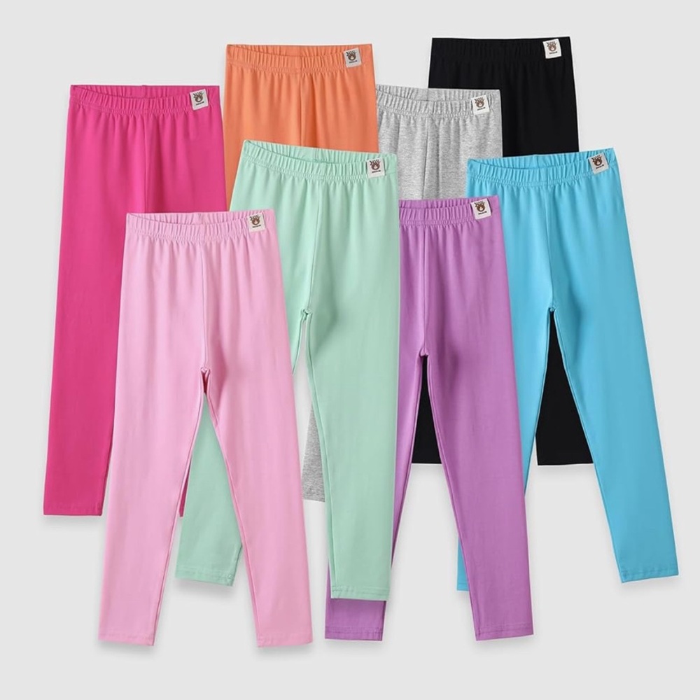 54. NEW 8 Pack Chicduo Girls Multi-Color Pack Leggings - Picture 2 of 4